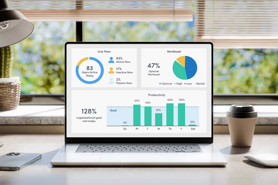 Office productivity software on a laptop screen.