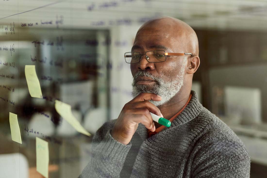 A manager considering their workforce strategy.