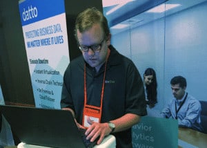 ActivTrak employee signing up resellers. 