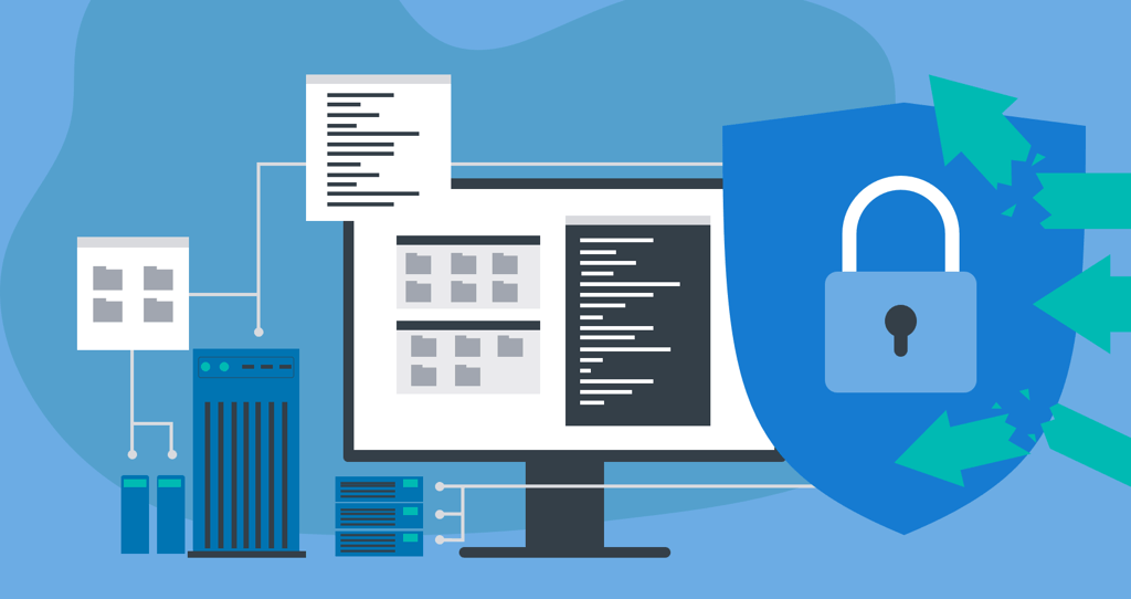 User behavior analytics software stopping attacks from reaching the company network.
